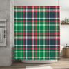 Green Red White Plaid Shower Curtain Waterproof Fabric Bathroom Decor Accessories for Home Improvement Xmas Holiday Decoration G