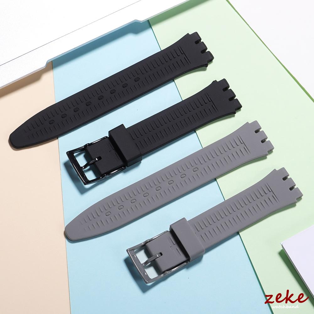Silikonowy Pasek do Zegarka 16mm 17mm 19mm 20mm dla Swatch Kolorowy Pasek Sportowy Gumowy Zamienny Pasek na Nadgarstek Bransoletka Akcesoria do Zegarka
