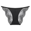 Women Sexy French Style Sheer Mesh Lace Low Waist Breathable Cotton Crotch Solid Panty