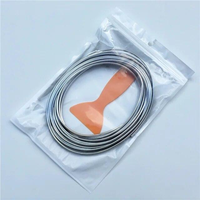 5M/Packung DIY Universal Flexible Innendekoration Auto Styling Zierleiste Chrom Dekoration Streifen