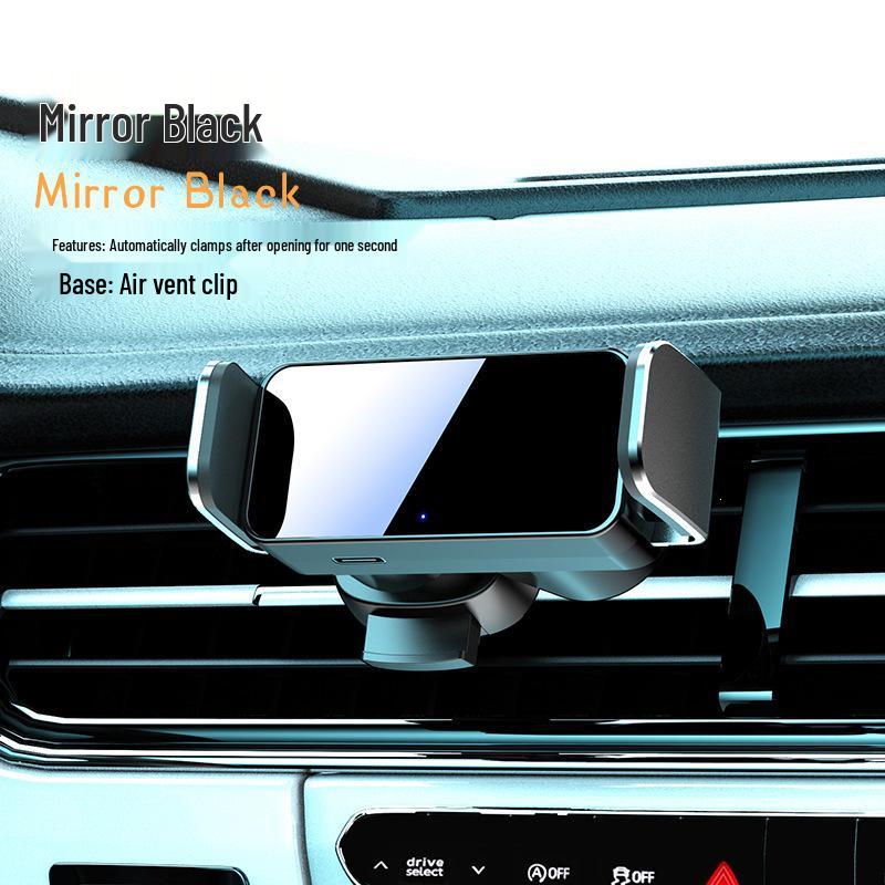

Aluminum Alloy Electric Car Phone Holder for Air Vent and Dashboard Navigation