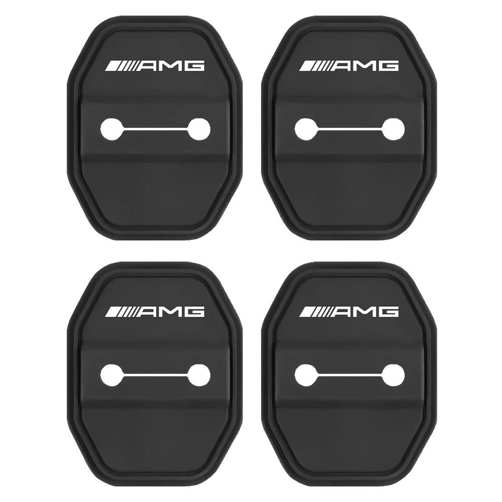 Car Door Lock Protector Cover Stickers For Mercedes Benz AMG W126 W140 W190 W203 W204 W212 W222 Interior Mouldings GJM-SG-BENC GA9