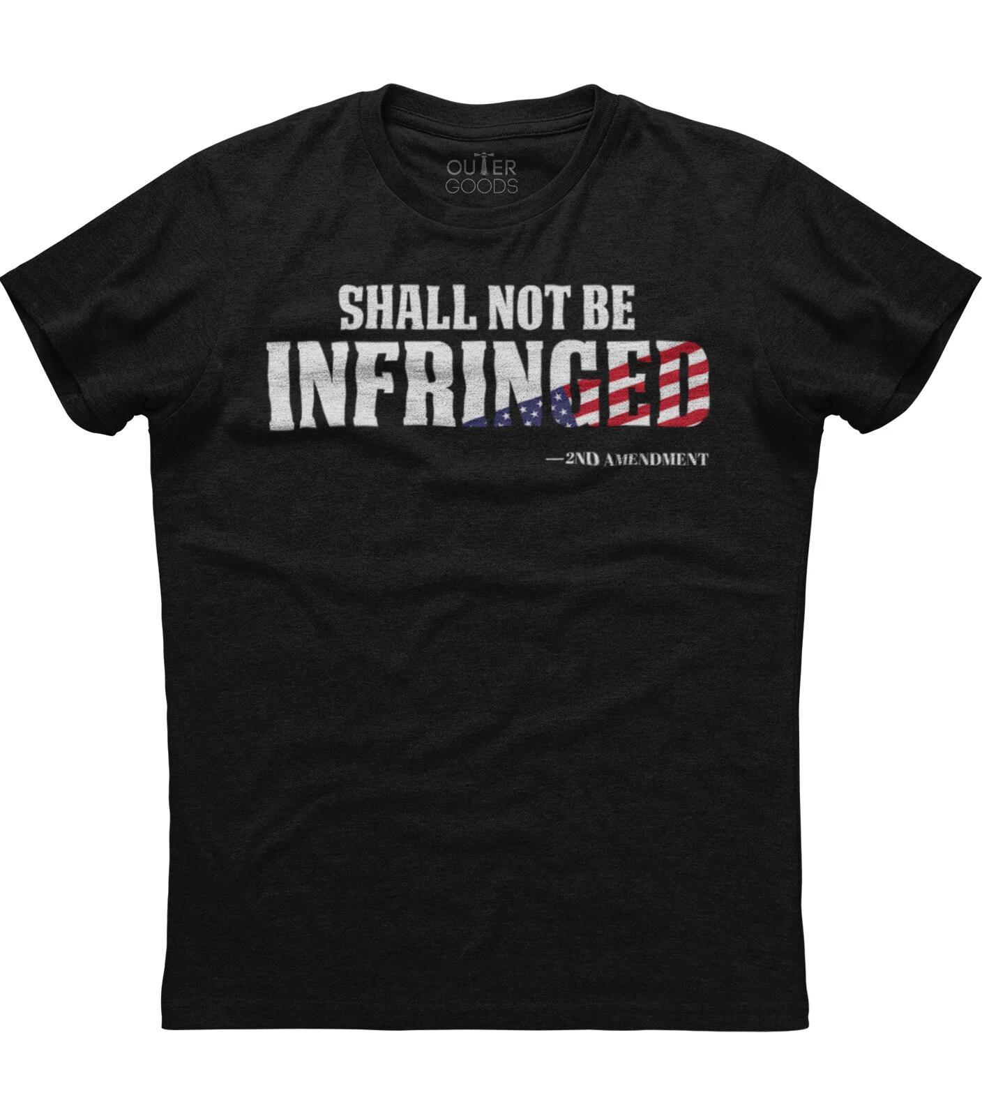Shall Not Be Infringed 2nd Amendment Mens Short Sleeve New Cotton Black T-shirt S