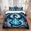 3pcs Blue Dragon Print Cover Set Ultra Soft, Breathable, and Comfortable Bedding with Stylish Design for Bedroom and Guest Room Decor 1 Cover and