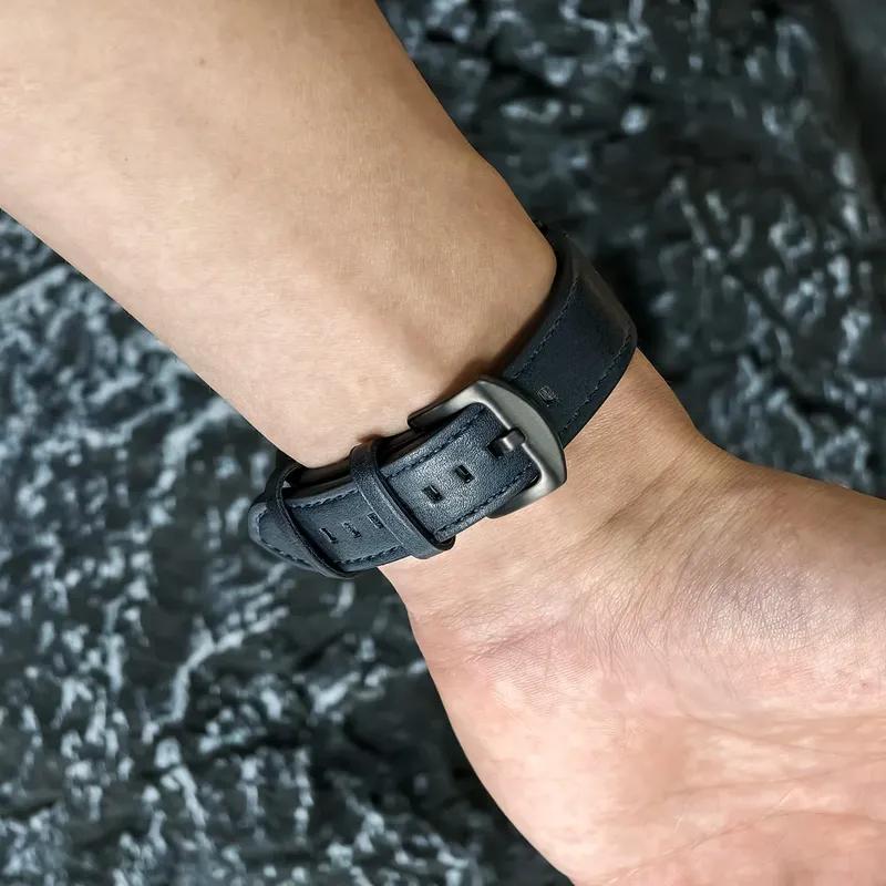 Leder Uhrenarmband für Apple Watch Armband 49 44 45mm 42 38mm 40 41 Damen Herren Armband für iWatch Serie 11 10 8 7 6 5 4 3 Se Band