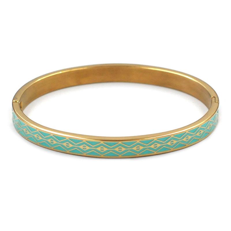 New Brand Luxury Enamel Stainless Steel Roman Numeral Bangles for Women Titanium Steel Jewelry Accessories Lucky Gift