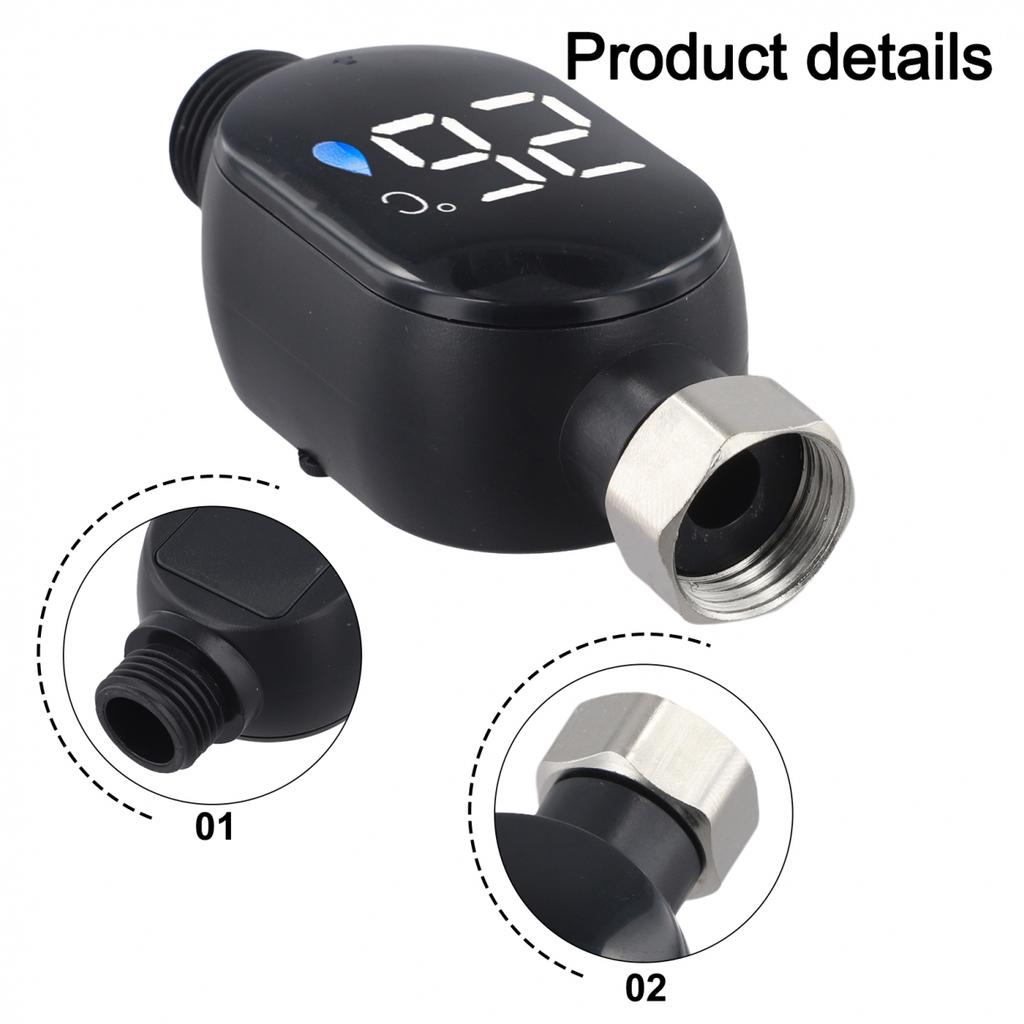 Intelligent Shower Thermometer Waterproof Design with LED Temperature Display