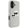 Karl Lagerfeld HC 3D Rubber DoubleHeads Case for iPhone 16 Beige