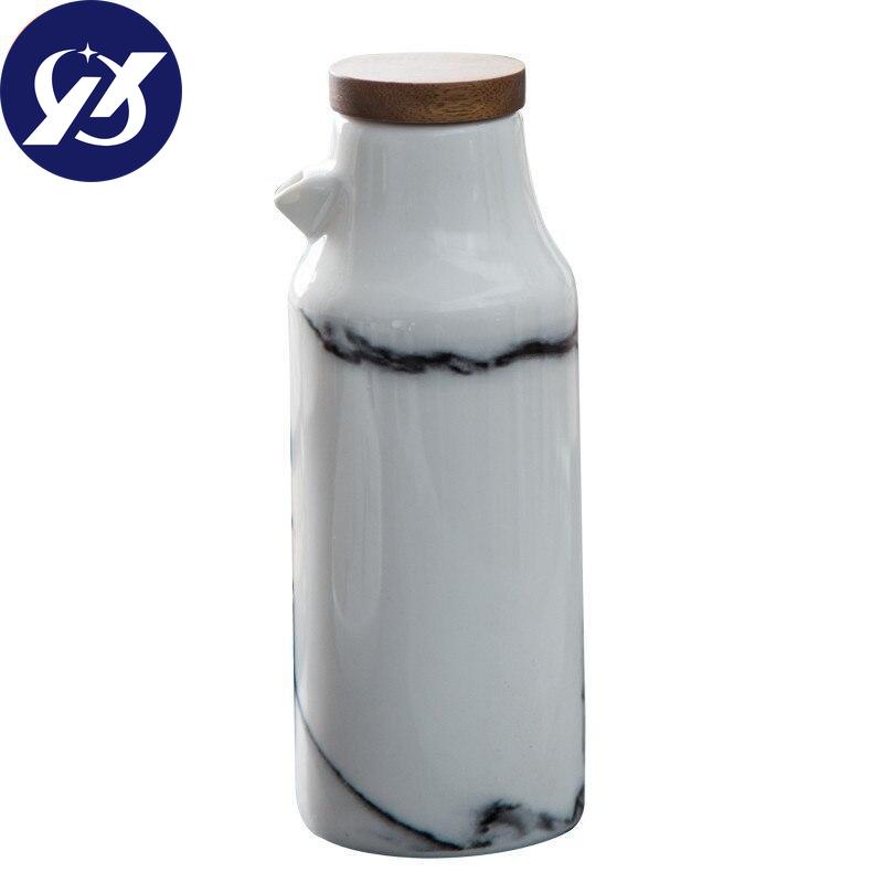Keramická sada lahví na sůl a pepř na olej Mramorový vzor Olivy Sojové koření Láhve na ocet Svatební lahůdky Kuchyňské nástroje