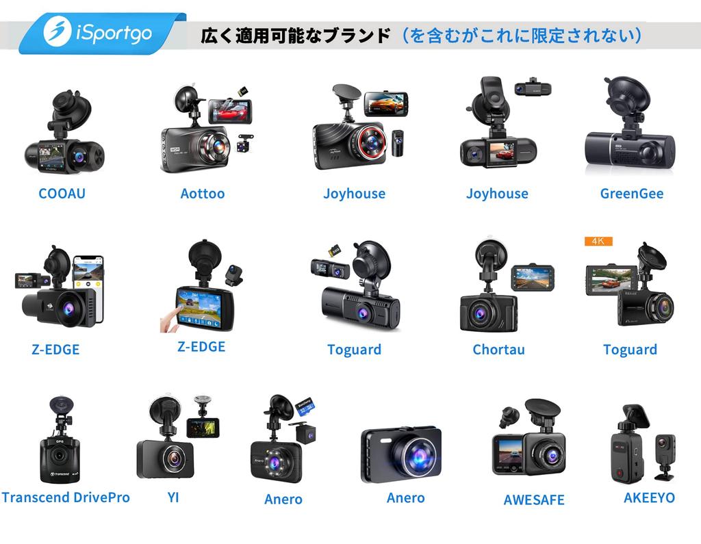iSportgo Genuine S306 Dash Cam Suction Cup Mount [2nd Generation] 360 Degree Rotation Suction