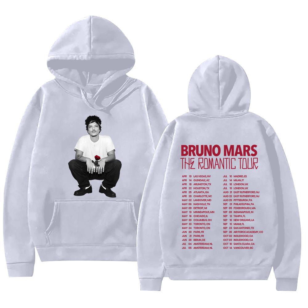Romantické mikiny s kapucí Růže Bruno Mars Mikina The Romantic Tour Retro Grafické oblečení Móda Ženy Muži Ležérní Y2K Pulovr Párové sladěné oblečení