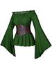 Medieval Women's Pirate Costume Shirt for Role-Playing Festivals
