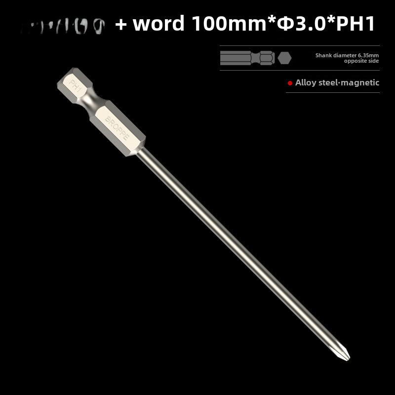 BROPPE Magnetic Cross Screwdriver with Electric Drill and Pneumatic Nozzle Head