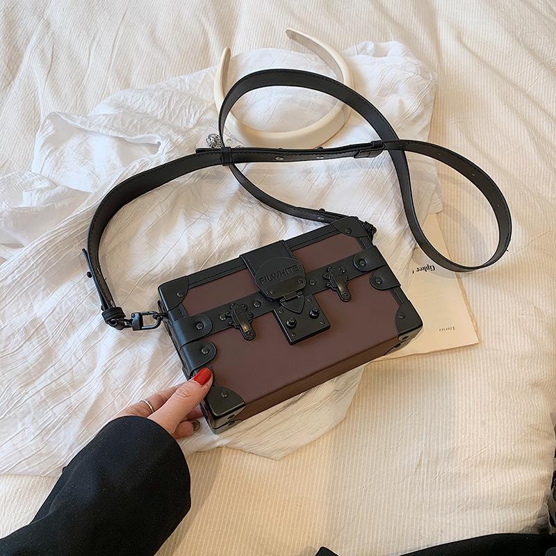 Box Bag Small Square Bag Women's Spring and Summer New Trendy Retro Small Box One Shoulder Messenger Bag Men's Mini Bag