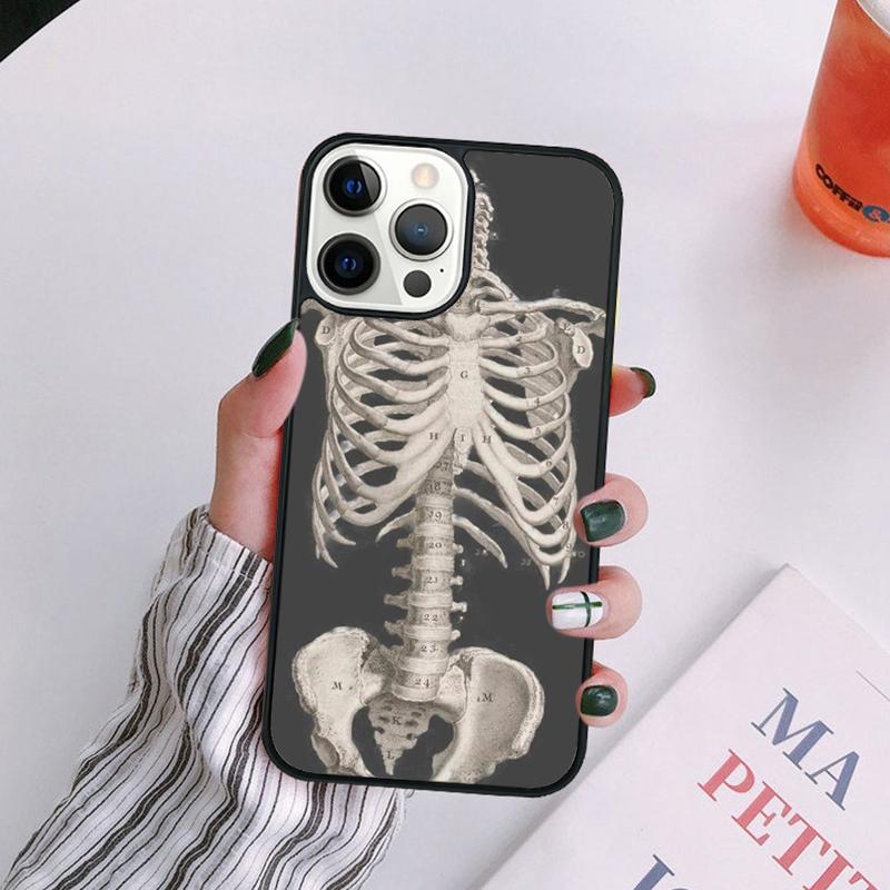 Medical Skeleton Anatomy Phone Case For iPhone 17 Air 14 13 12 16Pro Max 15 11 Plus Cover Shell Max coque