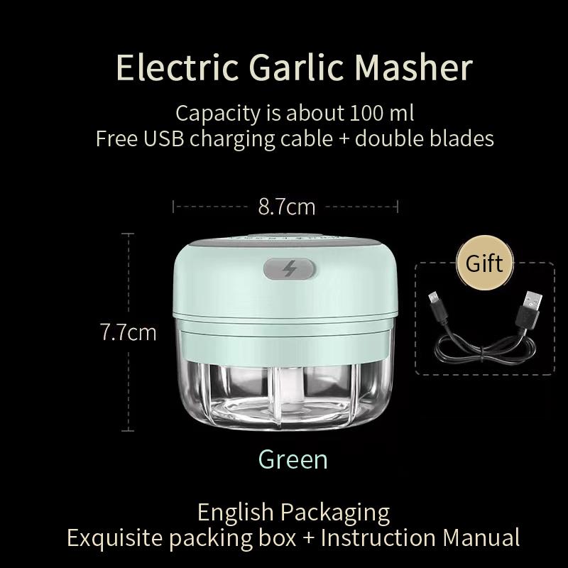 

250/100 мл USB электрическая чеснокодавка мясорубка для имбиря орехов мяса фруктов многофункциональные эффективные кухонные аксессуары гаджеты