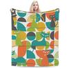 Warm Soft Blanket Girls Boys Decorative Flower Market  Throw Blanket  Flannel Bedspread For Outdoor Novelty Sofa Bed Cover