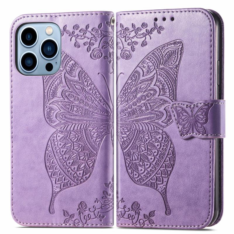 Shockproof Printed Butterfly Leather Flip Wallet Card Holder Case For iPhone 17 Air 16 15 14 13 12 Pro Max Plus 16E Phone Cover