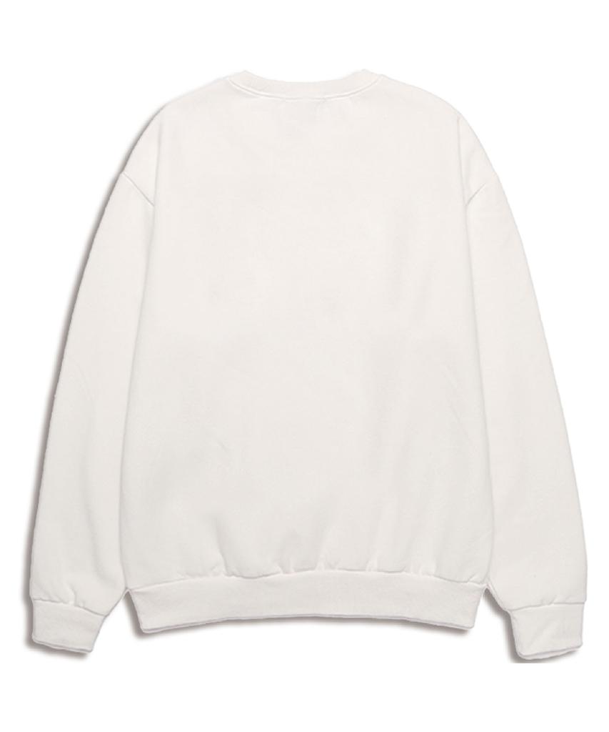 Ujeu Glitter Flower Print Sweatshirt (Dplts007) White/Red