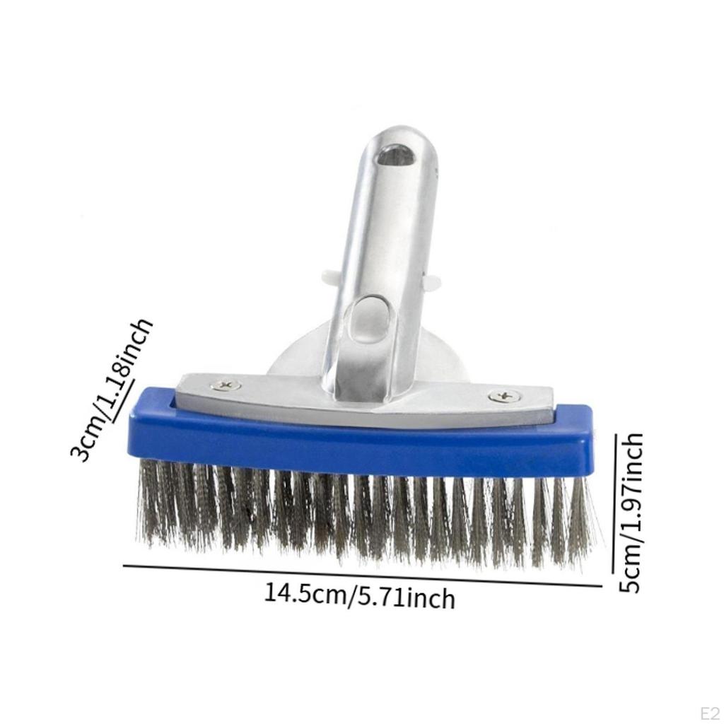5inch Pool Brush Aluminium Handle Sturdy Multifunctional, Efficient Cleaning Wire