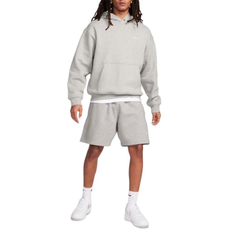 Nike Solid Color Hooded Pullover Long Sleeve Sweatshirt Men Tops Grey FN3348-063