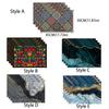 4Pcs Rectangular Boho Mandala Placemats Linen Floral Dining Mats Geometric Table Mat  Dinner