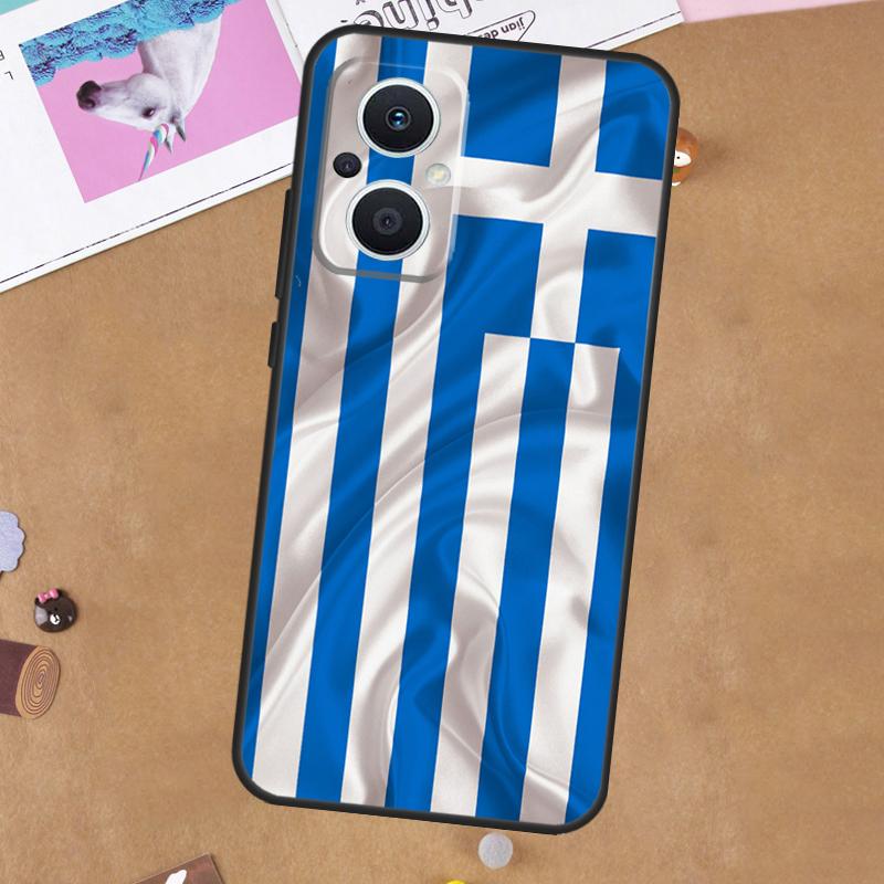 Greece Greek Flag For OPPO Reno 13F 11F 12F 14F 10 11 12 13 14 Pro 8T 7 8 Lite OPPO Find X9 X8 X6 X5 Pro Case