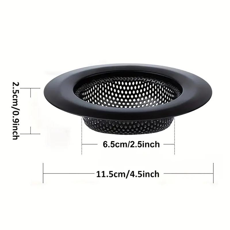 Diskho sil mot stopp Svart Med Handtag Avloppsfilter Hår Uppsamlare Rostfritt Stål Avfallsuppsamlare Kök Badrumstillbehör