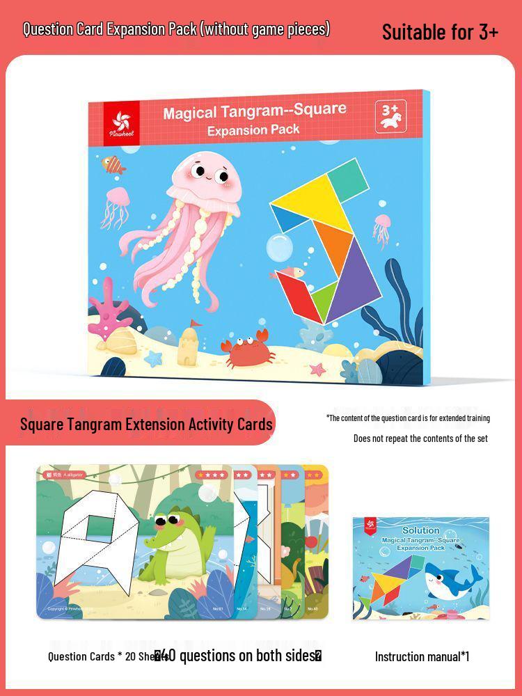 Pinwheel Magnetic Tangram Puzzle for Children s Montessori Education