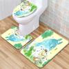 Animation Bathroom Floor Mat Three-Piece Bathroom Carpet Toilet Mat Set Door Mat Bathroom Non-Slip Mat