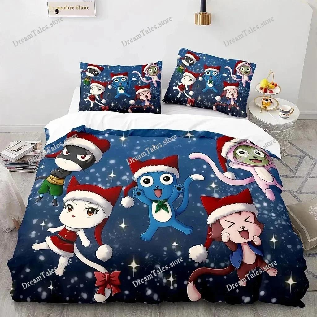 3D Print Fairy Tail Anime Natsu Bedding Set Duvet Cover Bed Set Quilt Cover Pillowcase Comforter King Queen Size Boys Adult741