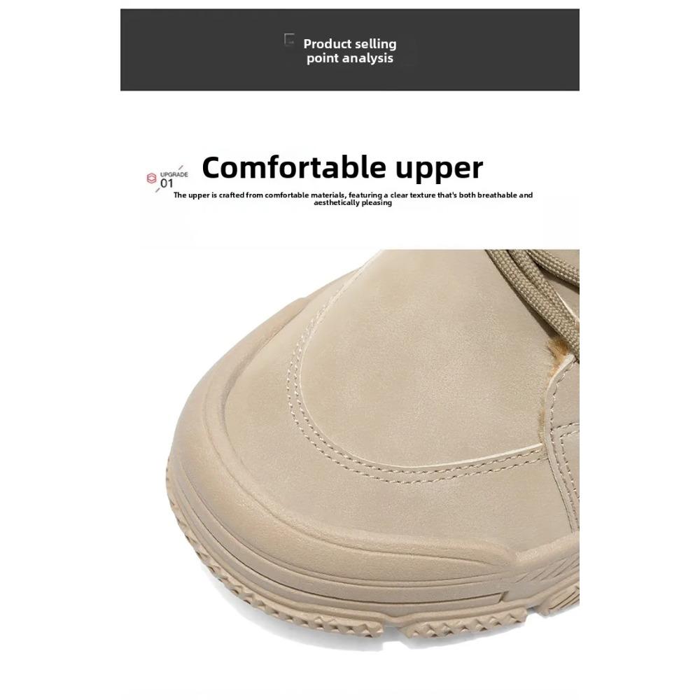 Winter Comfortable and Fashionable Trend Warm and Plush Casual Versatile Sports Anti Slip Men's Short Boots