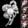 New Bridal Bouquet Rhinestone Crystal Brooch Pin Brooches Flower