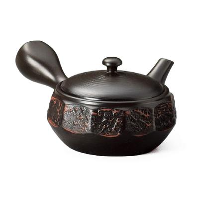 Tokoname piec Takeharu czerwona ceramika Y663, zmiana, 12-kątny czajnik, czarny, 250ml,