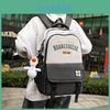 Nylon School Backpack For Teens With Letter Print And Padded Straps For Casual Travel And School Use