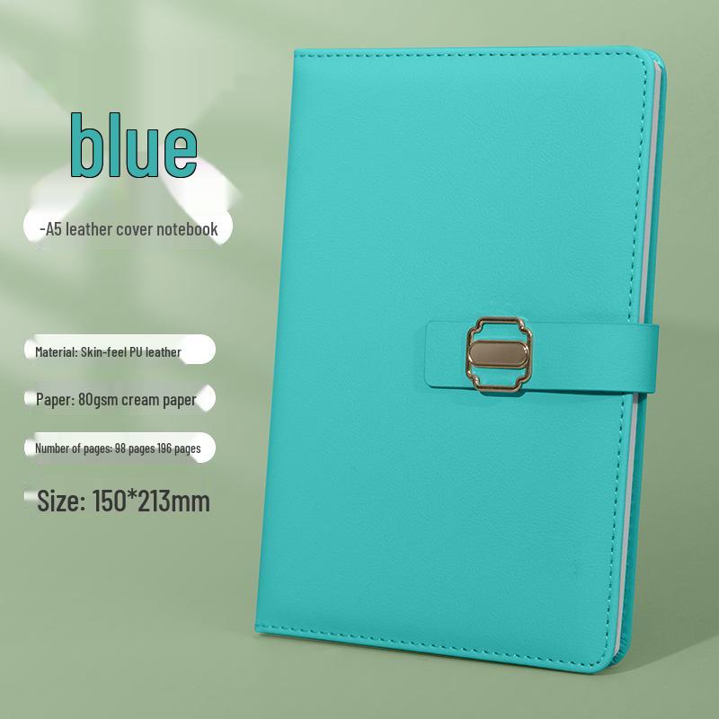 Office Student Notebook with Buckle - Paperback Diary for Homework