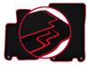 Velour Floor Mats with Red Edge For: Mercedes SL R230 Roadster (2001-2011)