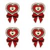 10PCS/lots Valentine's Day Embroidered Patches Pink Love Heart Patch Iron On Patches For Clothing Holiday Decoration Gift DIY