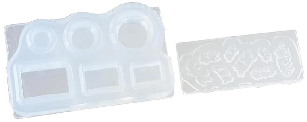 Kameshima Shoten Soft Mold Japanese Sweets Series Jelly Mold with Goldfish Water Plants Mold Hobby Tool (Square/Round) & C-878