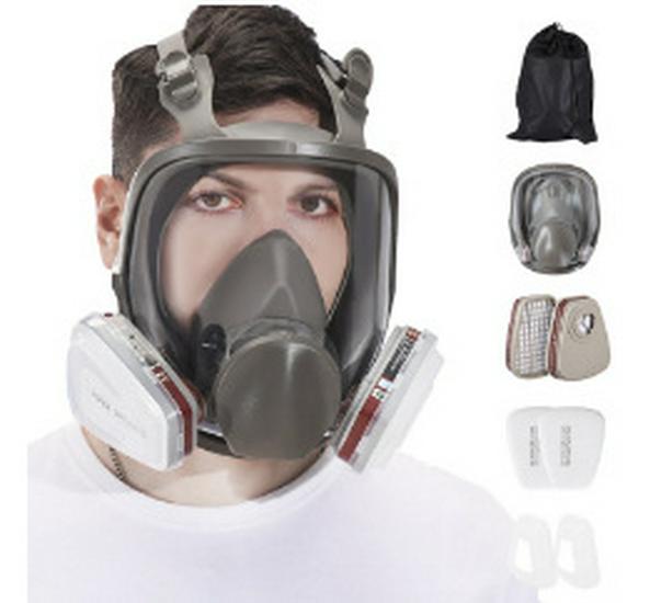 Masque à gaz intégral anti-buée pour peinture par pulvérisation et protection contre la poussière 6800