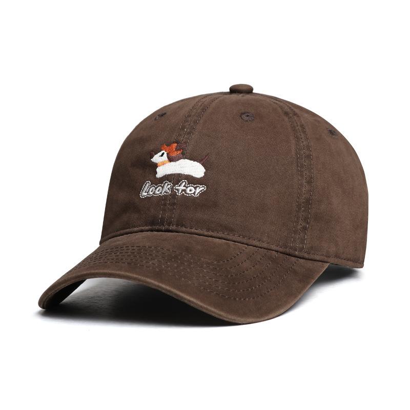 Cute Niche Design Puppy Baseball Cap Children'S Sunshade Leisure Increase And Deepen Large Brim Cap