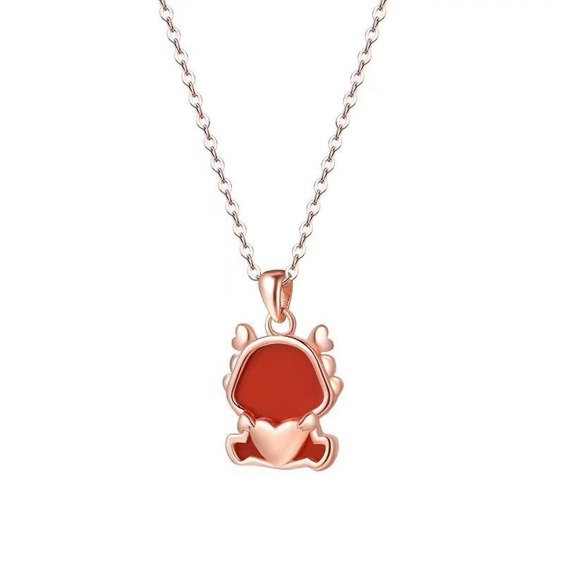 

Ожерелье Love Hug Dragon, женская мода, нишевый дизайн, высококачественный кулон в национальном стиле, цепочка на ключицу, ювелирные изделия