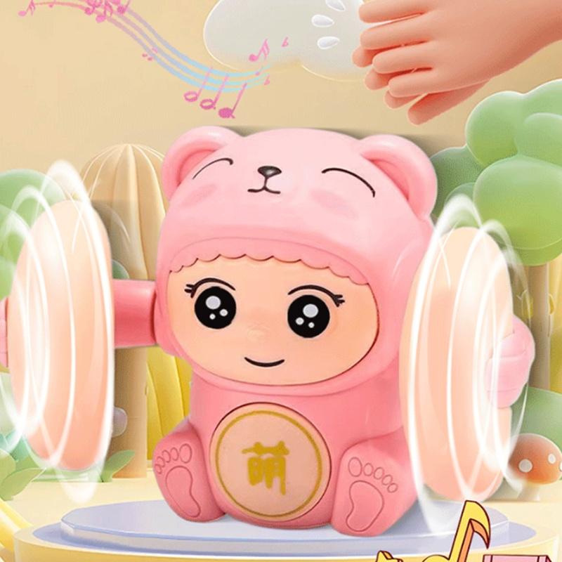 360° Tumbling Monkey Toy Adorable Musical LED Light Interactive Toy for Kids Boys Girls Party Supplies