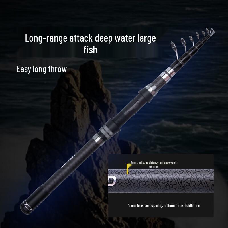 Brangdy Ultralight Carbon Fiber Telescopic Sea Fishing Rod