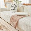 Winter Thickened Plush Sofa Mat Printed Pattern Anti Slip and Dustproof Sofa Cover L-shaped Sofa Full Coverage Sofa Towel Pillowcase