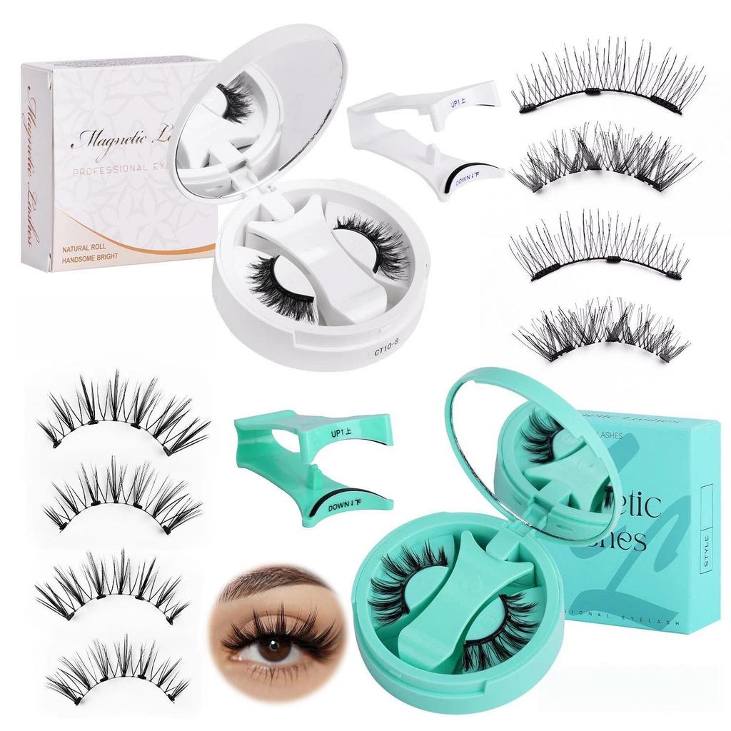 3D Magnetic Eyelashes Portable Set – Natural & Voluminous False Lashes Glue-Free and Reusable Easy Apply