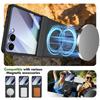 Per custodia Samsung Galaxy Z Flip 7 6 5 con vetro temperato, supporto rotante in lega magnetica, resistente alle impronte digitali
