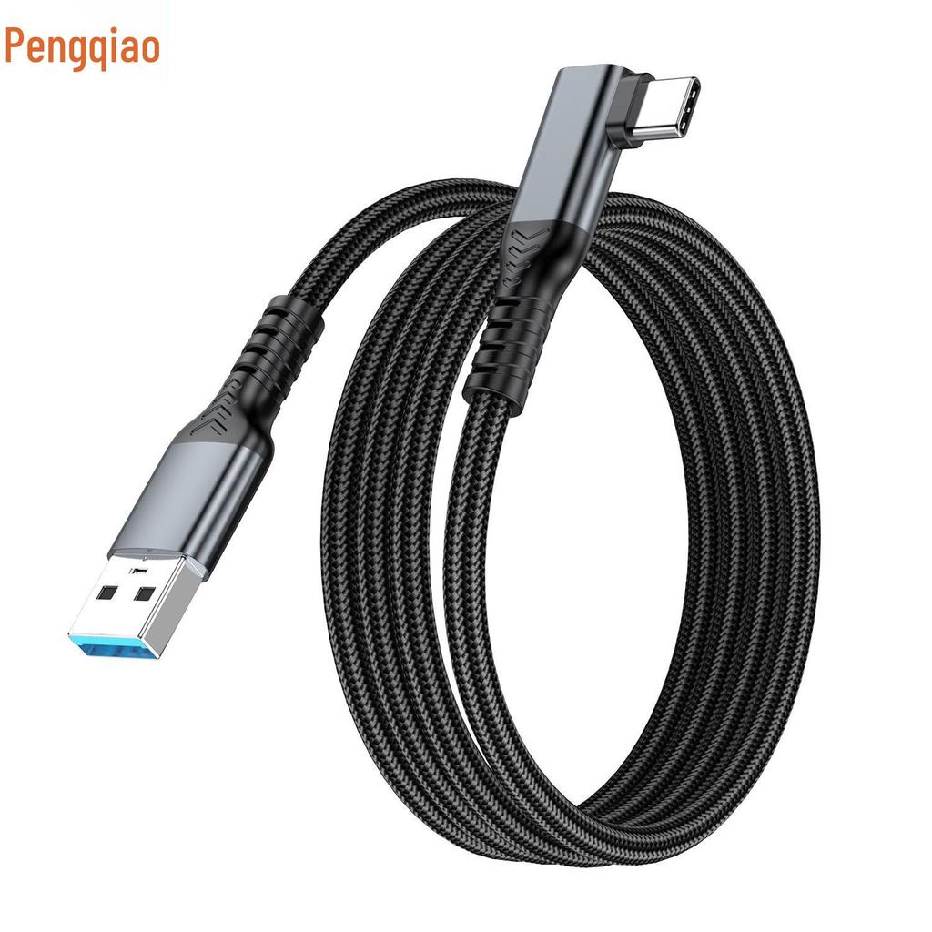 Cabo de Dados Tipo-C USB 3.2 para Tipo-C, Transferência de 10Gbps, Carregamento Rápido PD 3A/60W para Disco Rígido e Carro