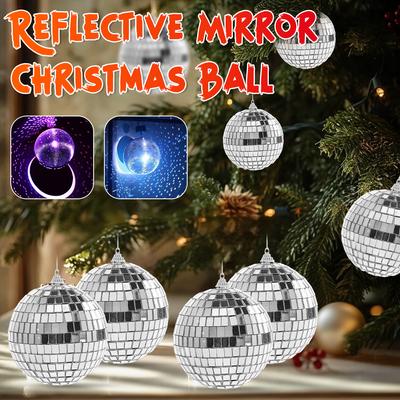 Reflective Glass Rotating Mirror Ball For Disco Dj Mirror Reflection Glass Ball Light For Christmas Party 2025 New 4-10CM