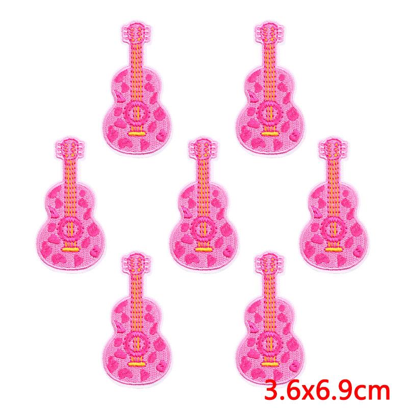 10PCS Wholesale Pink Bow Crown Lips Embroidery Patches For Clothing DIY Thermoadhesive Patches On Clothes Iron On Patch Backpack